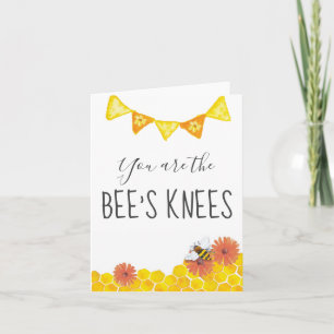 Eres la tarjeta de rodillas de la abeja