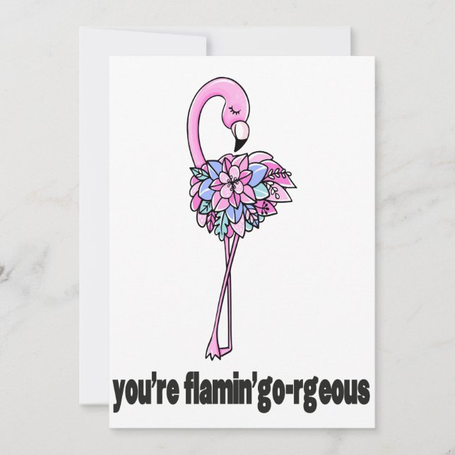 Eres la tarjeta de vacaciones de Flamin'go-rgeous (Anverso)