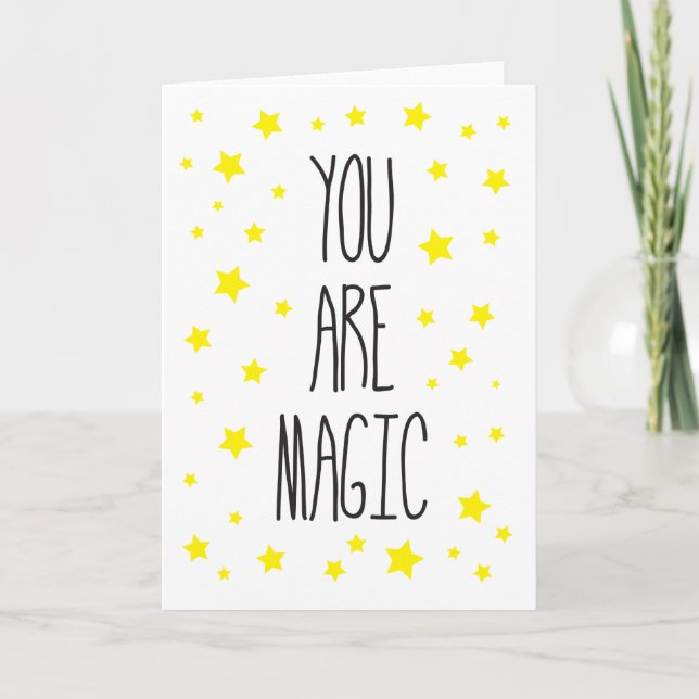 Eres mágica gracias tarjeta de felicitación (Anverso)
