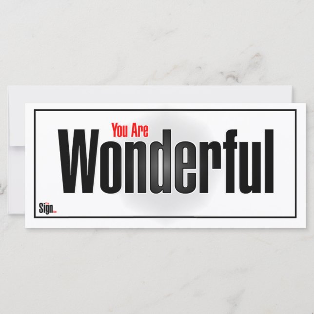 Eres maravilloso (Anverso)