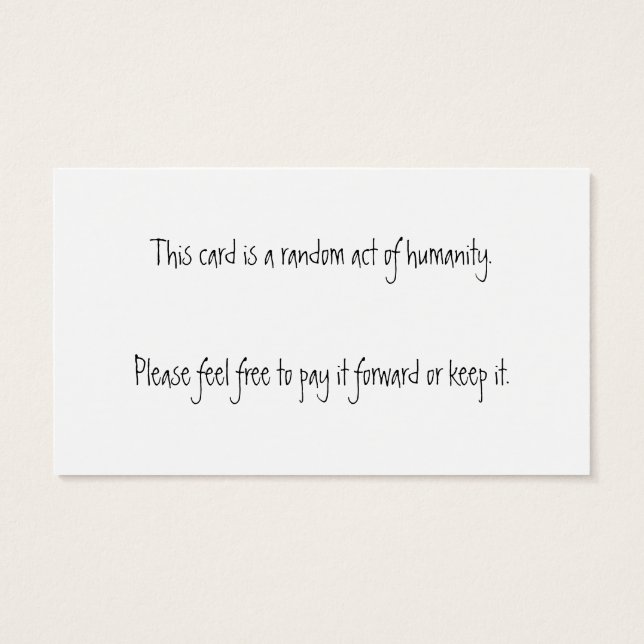 ¡Eres Maravilloso! Cartas de Acto Aleatorio de Hum (Atrás)