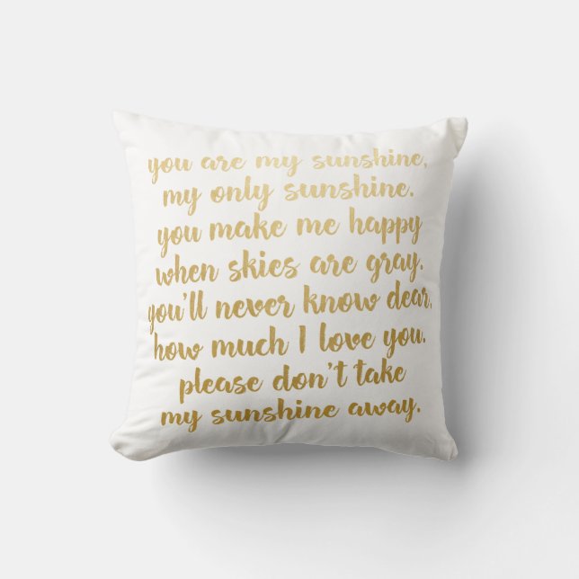 Eres mi almohada de letras Sunshine (Anverso)