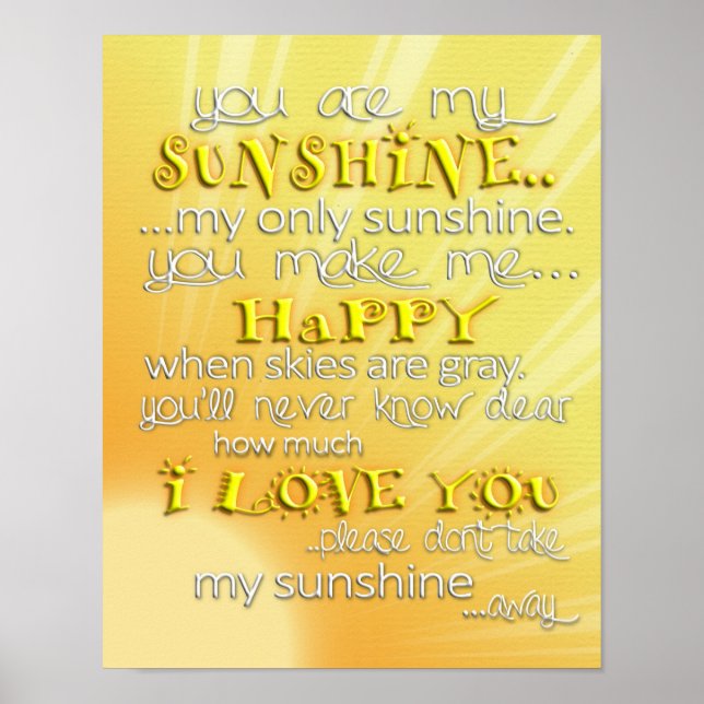 Eres mi arte de la pared Sunshine (Frente)