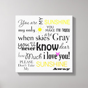 Eres mi arte de palabra Sunshine Canvas