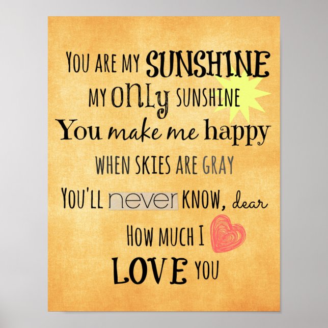 Eres mi Arte de Palabras Tipografía Sunshine (Frente)