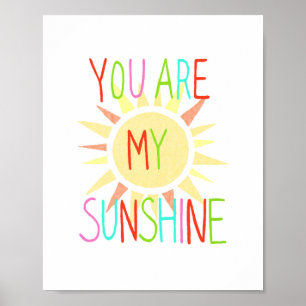 Eres mi cartel de sol Niños Felices Arte de Guarde