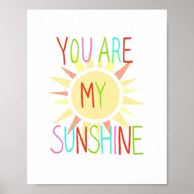 Eres mi cartel de sol Niños Felices Arte de Guarde (Frente)