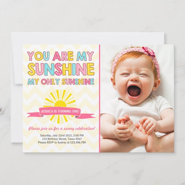 Eres mi Chica de invitación de cumpleaños. (Anverso)