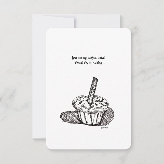 Eres Mi Coincidencia Perfecta, Tarjeta Plana (Anverso)