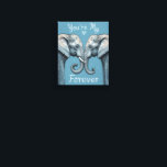 Eres mi elefante romántico para siempre Arte del a<br><div class="desc">Celebra el amor eterno con esta conmovedora obra de arte de elefantes "Eres mi para siempre". Con dos elefantes que se conectan tiernamente, este diseño simboliza lazos profundos, lealtad y un amor que dura toda la vida. Los tonos azules suaves y el mensaje emotivo lo convierten en un regalo perfecto...</div>