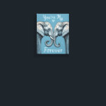 Eres mi elefante romántico para siempre Arte del a<br><div class="desc">Celebre el amor eterno con esta conmovedora obra de arte de elefantes "Eres mi para siempre". Con dos elefantes que se conectan tiernamente, este diseño simboliza vínculos profundos, lealtad y un amor que dura toda la vida. Los tonos azules suaves y el mensaje conmovedor lo convierten en un regalo perfecto...</div>