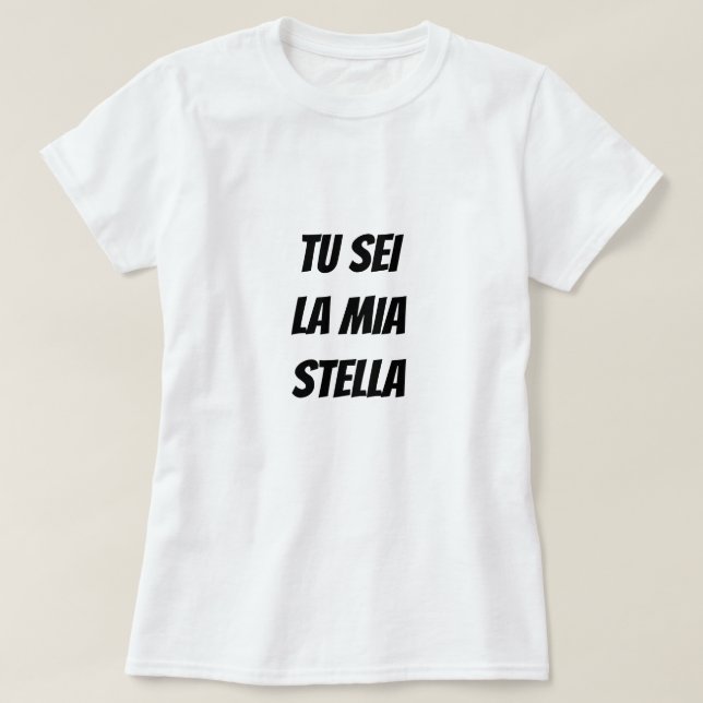 Eres mi estrella en la camiseta italiana (Diseño del anverso)