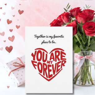 Eres mi eterno corazón rojo y foto, personalizado