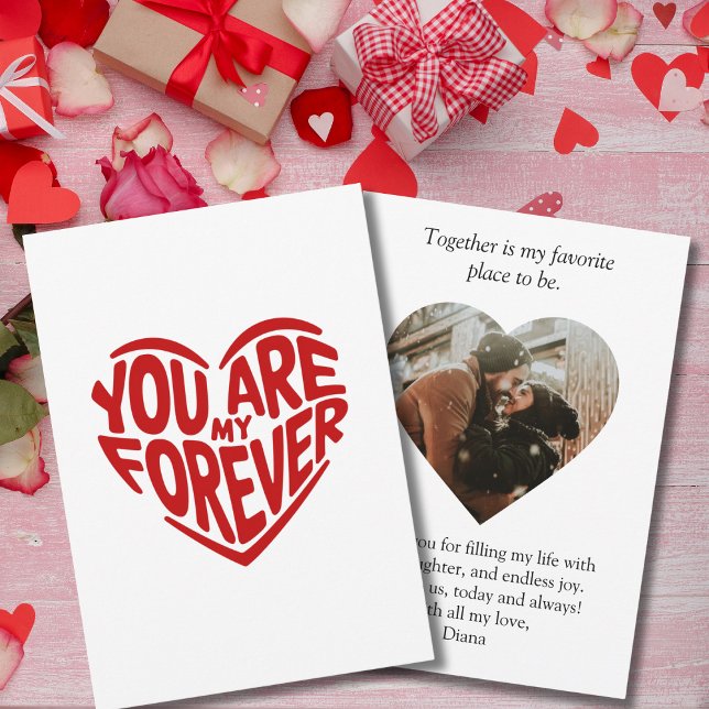 Eres mi eterno corazón rojo y foto, personalizado (Subido por el creador)