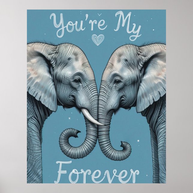 Eres mi eterno elefante romántico arte de amor (Frente)