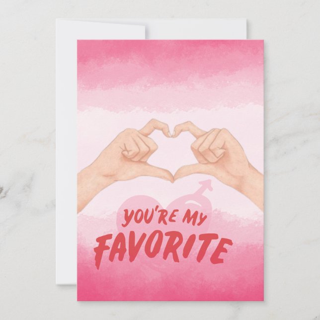 Eres mi favorita - Romántica tarjeta de San Valent (Anverso)