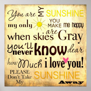 Eres mi fondo de arte de la palabra Sunshine