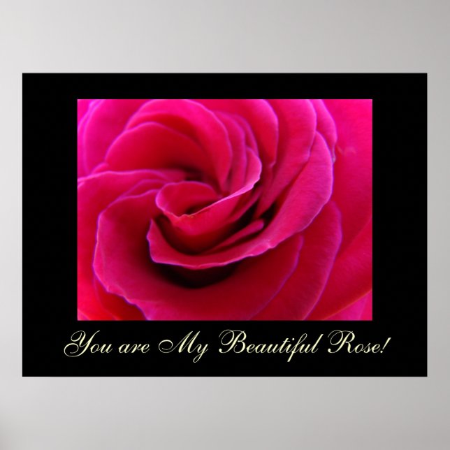 ¡Eres mi hermosa rosa! regalos de impresión de art (Frente)