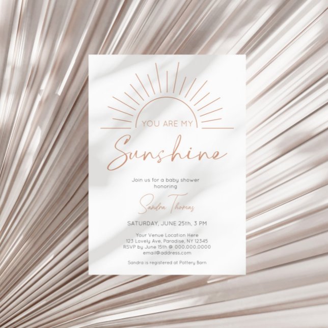 Eres Mi Invitación A Baby Shower Sunshine Boho (Subido por el creador)