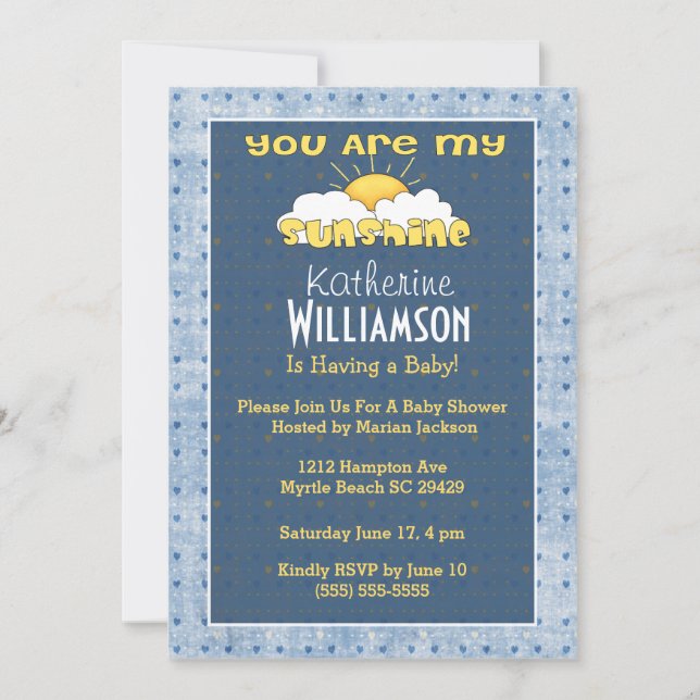 Eres Mi Invitación Sunshine Baby Shower (Anverso)