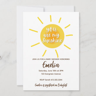 Eres Mi Invitación Sunshine Baby Shower