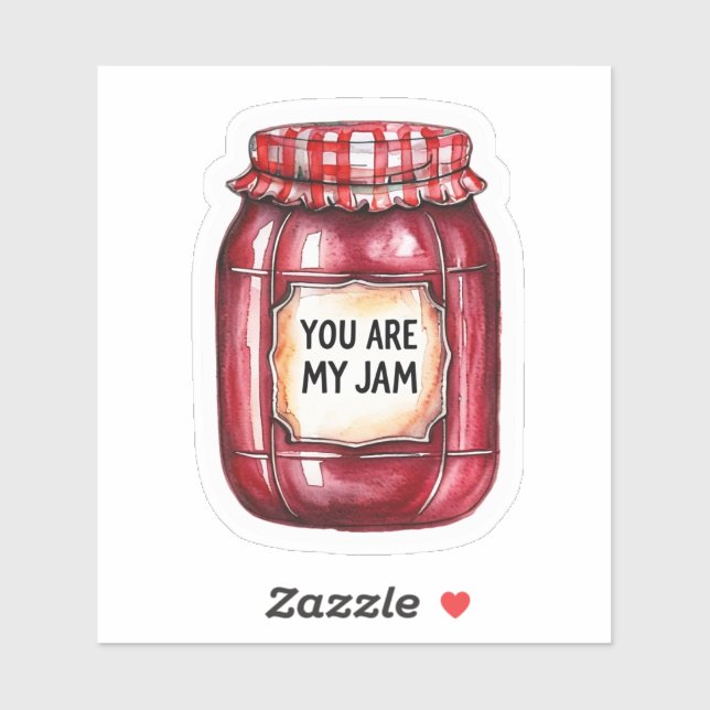 "Eres mi mermelada" pegatina en Jam Jar (Hoja)