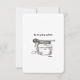 Eres mi miel, mi eterno, te amo, tarjeta plana