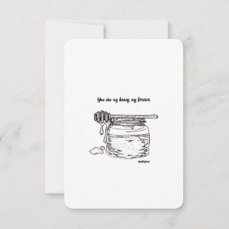 Eres mi miel, mi eterno, te amo, tarjeta plana