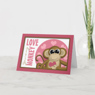 Eres Mi Mono Amor - Tarjeta de Felicitación Rosa L