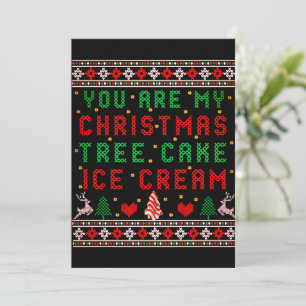 Eres mi Navidad de crema de hielo de pastel de árb