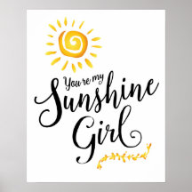 Eres mi Poster de arte Chica Sunshine