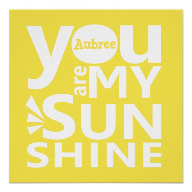Eres Mi Poster Personalizado Sunshine (Anverso)