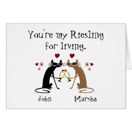 Eres mi riesling para la tarjeta de vida