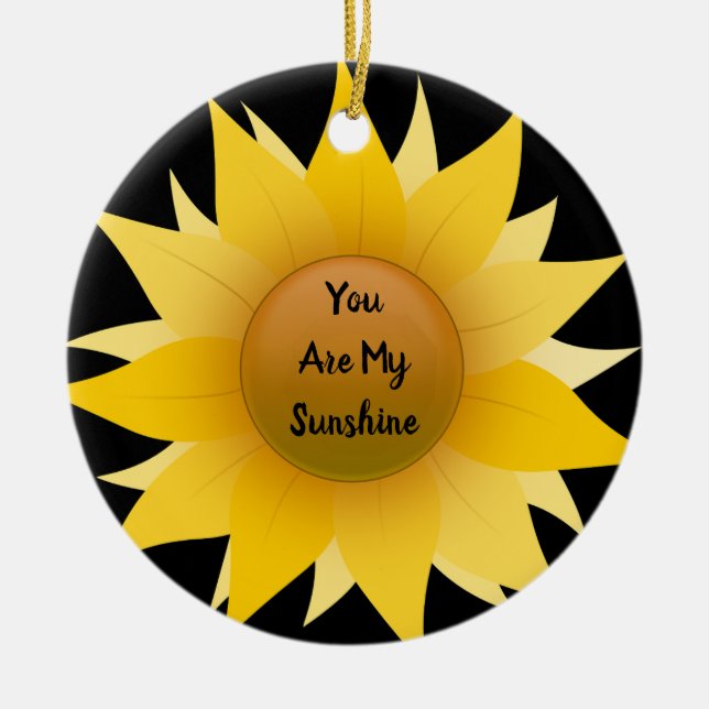 Eres Mi Ronda De Ornamentos De Sunshine Sunflower (Frente)