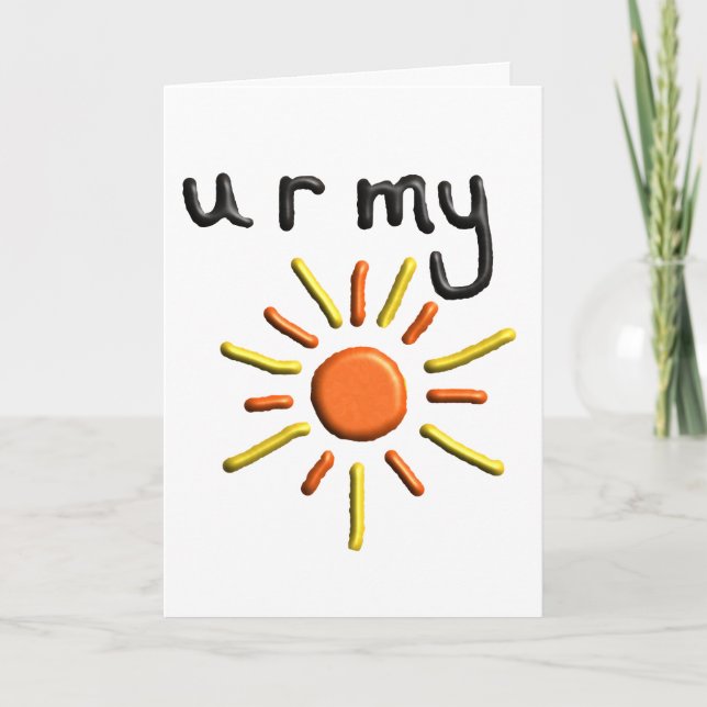 "ERES MI SOL", tarjeta Día de San Valentín persona (Anverso)