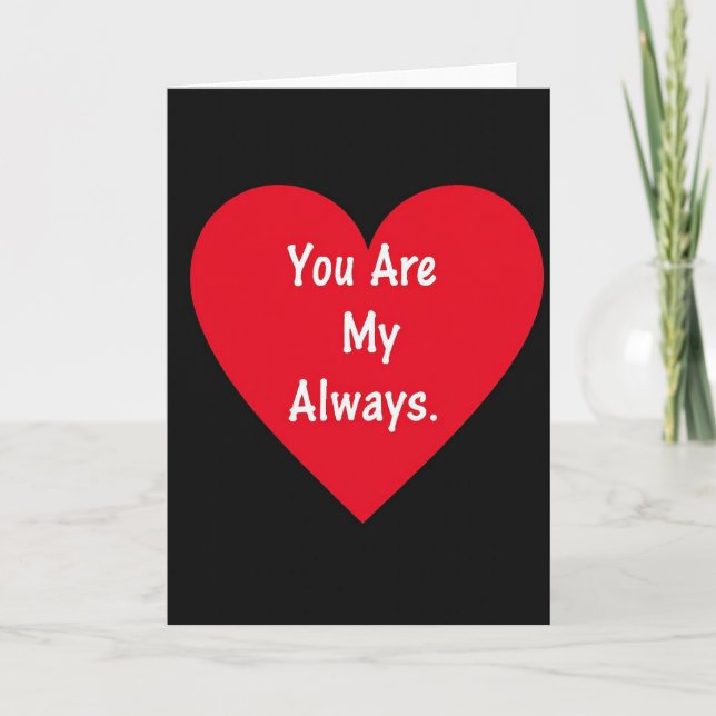 Eres Mi Tarjeta de Amor Siempre (Anverso)