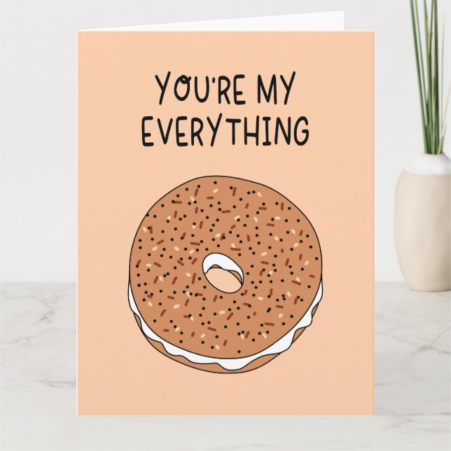 Eres mi tarjeta de aniversario de todo Bagel (Anverso)