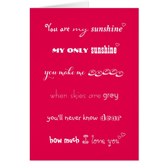 Eres Mi Tarjeta De Corazones De Amor Personalizada (Frente)