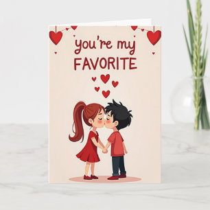 Eres mi tarjeta de corazones favoritos