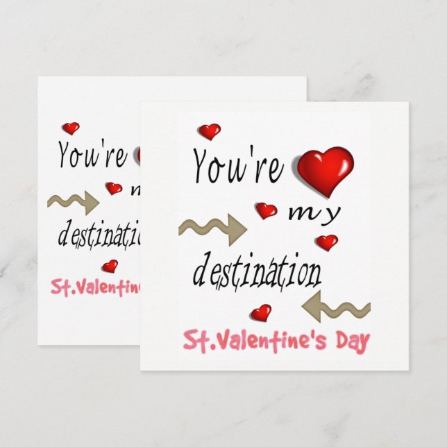 Eres mi tarjeta de destino invitaciones a San Vale (Anverso / Reverso)