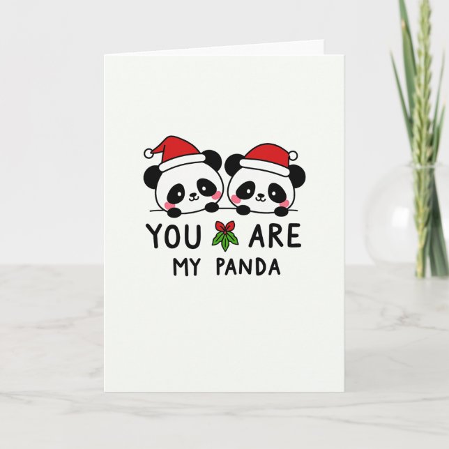 Eres mi tarjeta de Navidades panda para socios o (Anverso)