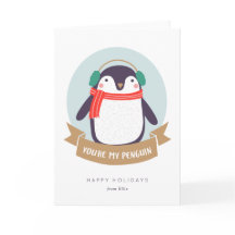 Eres mi tarjeta de Navidades pingüinos