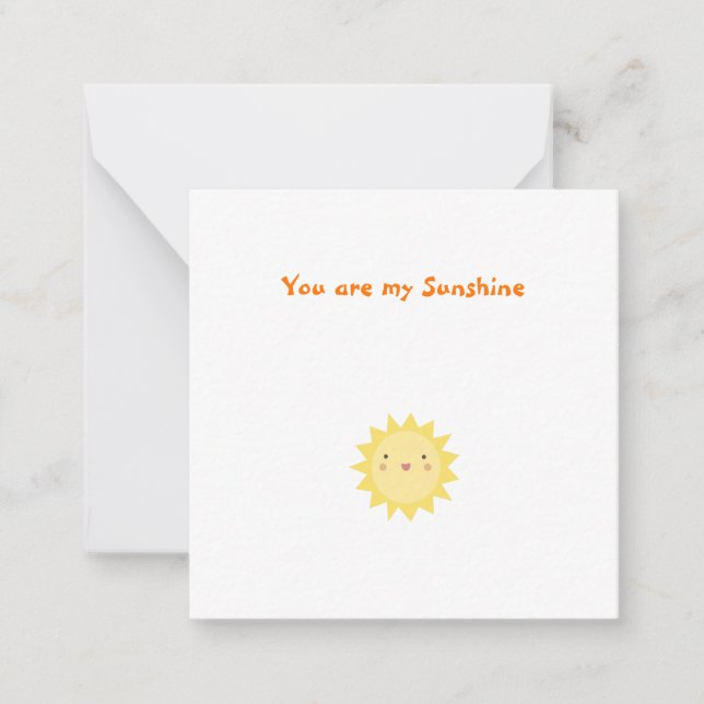 Eres Mi Tarjeta De Nota De Agradecimiento Sunshine (Anverso)