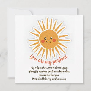 Eres mi tarjeta de saludo de letras de Sunshine