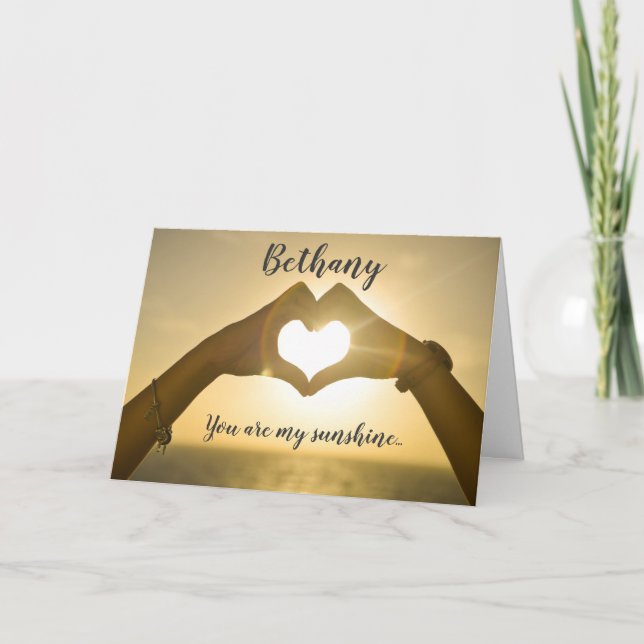Eres Mi Tarjeta El día de San Valentín Sunshine (Anverso)