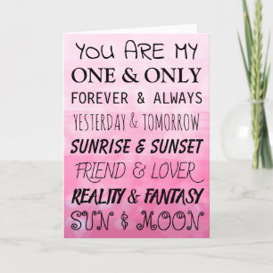Eres mi Único & Solo   Tarjeta Romántica