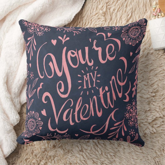 Eres mi valentine Chalkboard | COJÍN DECORATIVO (Manta)