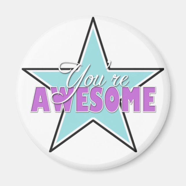 Eres muy guapo - Imanes Blue & Purple Star (Frente)