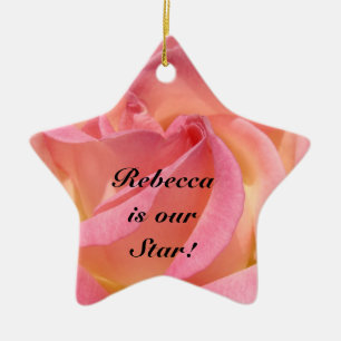 Eres nuestra Estrella! adornos Rosa Rosa Otoño Cor