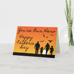 Eres nuestra tarjeta del Día del Padre Feliz de Hé